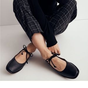Madewell lace up ballet flats